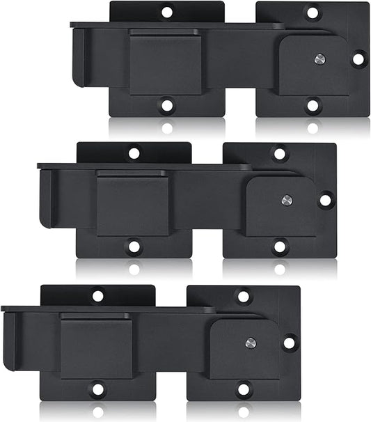 7.5" Flip Gate Latch Lock with Padlock Hole 3Pack, 4mm Heavy Duty Aluminum Alloy Adjustable Door Latch for Sliding Swing Open Door, Outdoor Gate, Wooden Fence, Barn Door, Shed, Garage, Yard