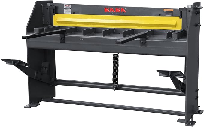 KAKA INDUSTRIAL Sheet Metal Shears Machine,51 inch 16 Gauge Mild Steel Steel-Welded Industrial Stomp Shear Spring Clamp and Back Gauge Q01-5216B