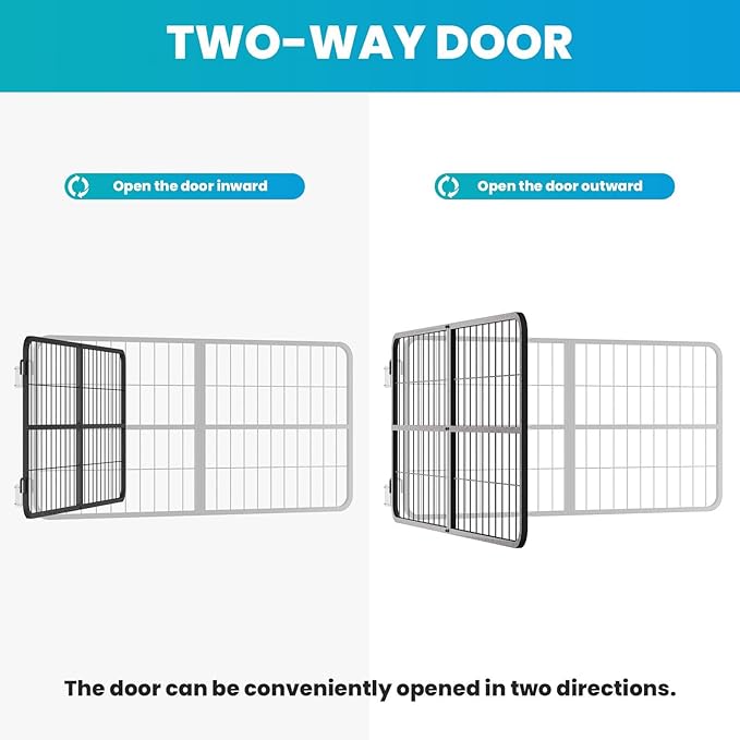 48" W x 24" H Stall Guards for Horses, Essential Horse Stall Accessories Featuring Heavy Duty Steel Horse Stall Door, Two-Way Swing Yoke Design.