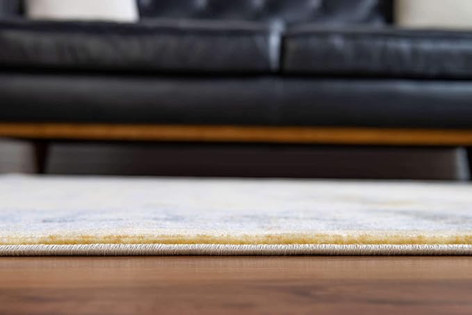 Unique Loom Baracoa Collection Area Rug - Prado (10' x 13' 1" Rectangle, Yellow/ Ivory)