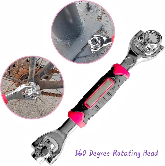 Universal Socket Wrench 48 in 1 Wrench Multifunction Wrench Tool with 360 Degree Rotating Head, Spanner Tool for Home and Car Repair