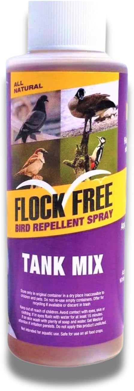 Bird Repellent Spray, Residential Bird Problem Solution by Flock Free Bird Control, 4 oz Concentrate
