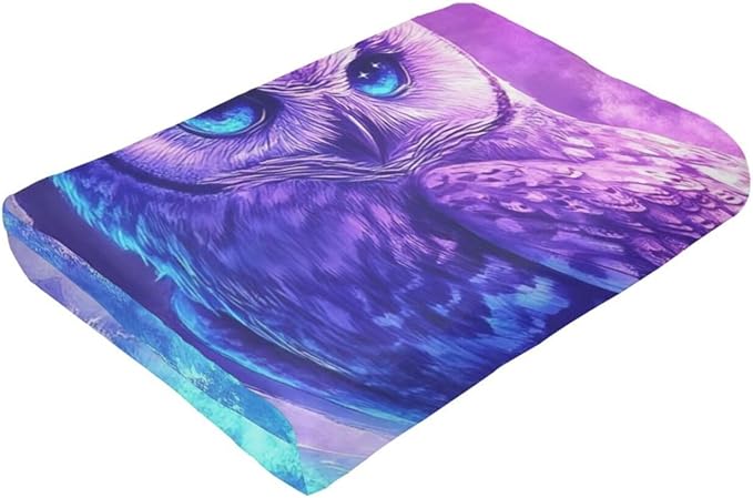 Owl Blanket Owls Blankets Fleece Plush Flannel Super Soft Cozy Fuzzy Warm Lightweight Stuff Owl Lover Decor Gifts for Boys Girls Kids Adults Men Women 60" x 80"