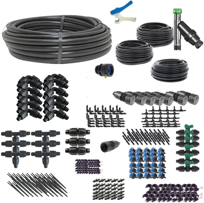 Drip Irrigation Kit for Raised Bed Gardening - Kit Size : Deluxe