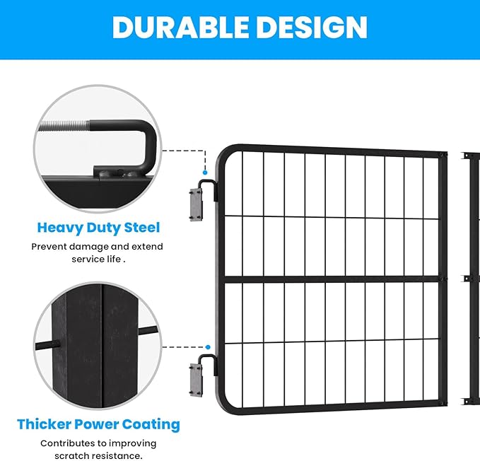 48" W×24" H Stall Guards for Horses, Horse Stall Gates, Heavy Duty Steel Yoke Design Fits Standard Barn Doorways