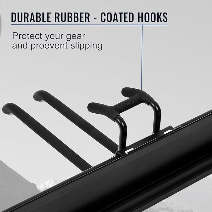 Wall Mount Tool Storage Rack, Garage Organization, Heavy Duty Garage Storage Tool Organizer, Garden Tool Wall Hooks and Hangers, Hold Up to 350lbs Black 2Pack