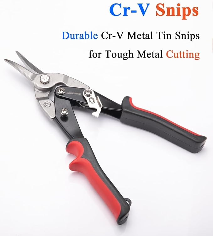 Metal Zip Ties Toolkit. Stainless Steel Cable Tie Tensioner, 100PCS 11.8" Metal Zip Ties Heavy-Duty & 10" Aviation Tin Snips – for Fence, Pipe, Outdoor and Repairs.(100pcs+Tool+Snips, SILVER)