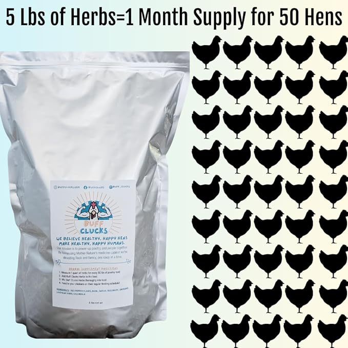Chicken Herb Supplement Mix – Large Bundle | Garden-Fresh Botanical Treat & Nesting Box Topper for Backyard Chickens, Ducks & Quail | Aromatic Oregano, Calendula, Basil, Lavender