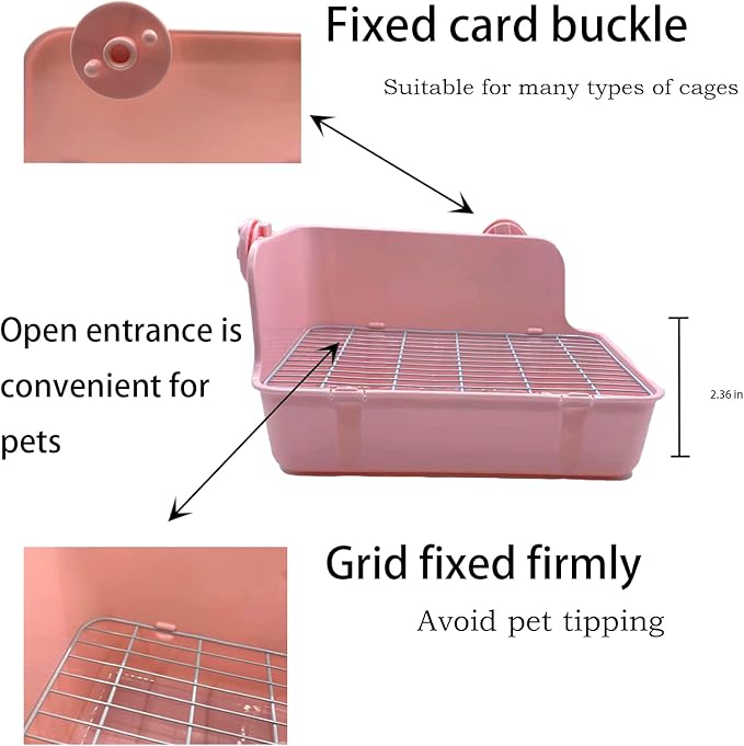 Guinea Pig Litter Box Corner Bunny Toilet Small Animal Potty Training with Dustpan Broom Chew Toys for Chinchilla Ferret Hedgehog Gerbil (10 Pcs)