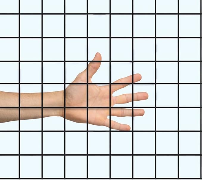 Black Vinyl Coated Hardware Cloth for Chicken Wire Fencing-1/4in Mesh AWG 21 Gauge 24in x 50ft Galvanized Welded Wire Mesh Roll-Poultry Cage, Rabbit Protection, Snake Proof, DIY Projects