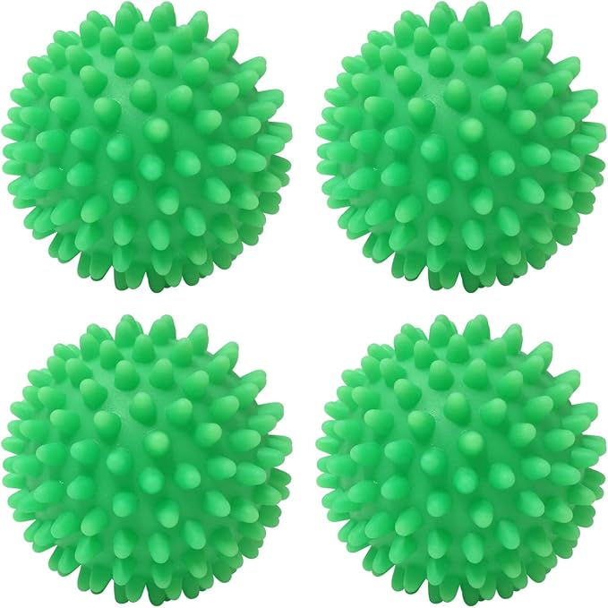 Dryer Balls 4 Pack - Non-Toxic Reusable Dryer Balls (Green)