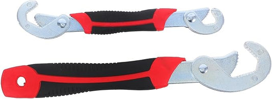 2Pcs Portable Multifunction Hand Tool Quick Opening Adjustable Pipe Wrench with Comfortable Ergonomic Handle for Home and Professional Plumbing Heavy Duty Water Pipe Repair