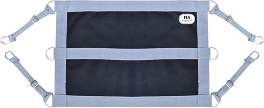 Majestic Ally 1200D 29"x19" Horse Stall Guard with Adjustable Straps and Hardware (Grey Black)