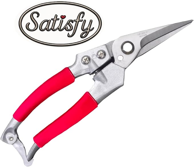 Goat Hoof Trimmers and Farrier Shears – Versatile Hoof, Wire, and Pipe Cutting Tool for Livestock – Silver (Silver-Red 1pack)