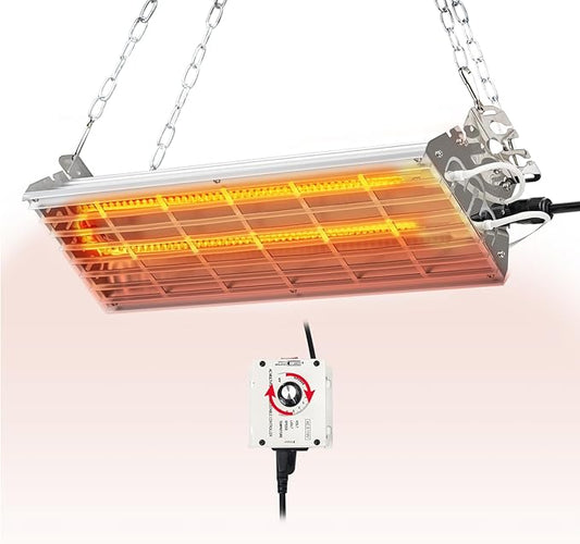 Large Heat Lamp for Chicken Coop, 600 Watts Carbon Fiber Chicken coop Heater, Adjust 2 Mode Temp&Hanging Height, Waterproof,Indoor & Outdoor Heater,For Cow,Sheep,Livestock,size:16.3x5.31x3inch