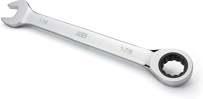 Jaeger 1-7/8 Inch Ratchet Wrench with 120-Tooth Ratcheting Precision and Hardened, Polished Steel for Projects with Tight Spaces