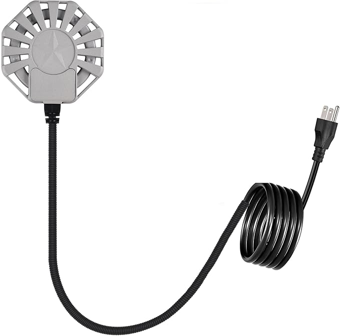 500W Chicken Water Heater - Bird Bath Heater, Stock Tank Heater for Livestock | Submersible Heater with 41°F Smart On/Off, 9.84FT Cord & 27.56in Chew-Proof Sleeve, Non-Conductive Winter Heater