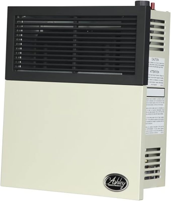 11,000 BTU Direct Vent Liquid Propane Wall Mounted Heater with Piezo Lightning, Safety Pilot and Built In Regulator, Cream