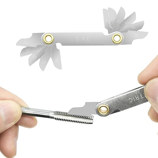 40PCS Tap and Die Set, Metric Screw Threads M3, M4, M5, M6, M7, M8, M10, M12, Both Coarse and Fine Types | Essential Threading Tool Kit with Complete Handles, Accessories and Case