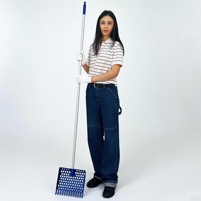 Multipurpose Poultry Rakes and Shovel Light Weight Heavy Type Poultry Farm Tool for Chicken Coops Maintenance Long Handle Chicken Coops Tool