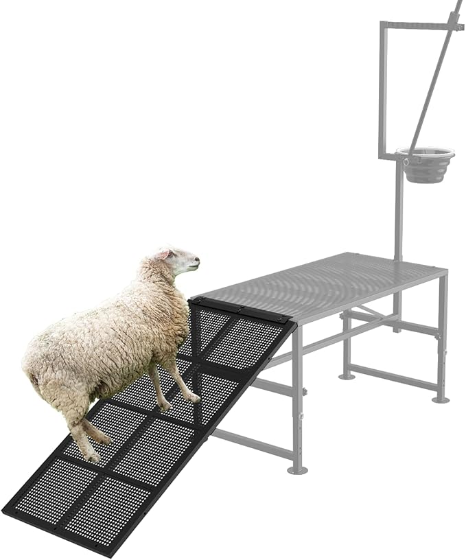 Goat Stand Ramp Use for Our 47 inch Goat Milking Stand, 47" L x 23" W Black Removable Goat Ramp for Sheep Trimming, Sheep Shearing Stand for Sheep & Goats