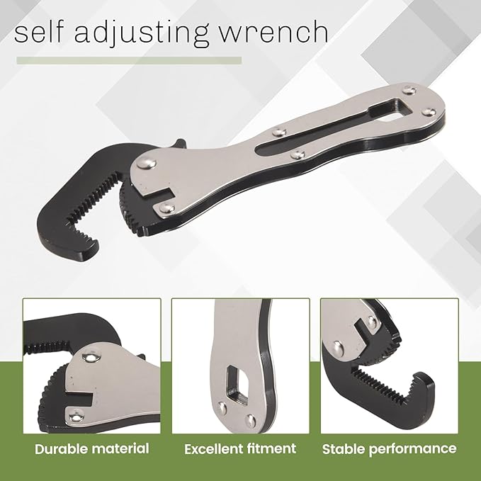 The Mini Stubby, Mini Stubby Pipe Vise Wrench, Mini Self Adjusting Wrench, Size, 2 in 1 Wrench Tool for Tight Spaces