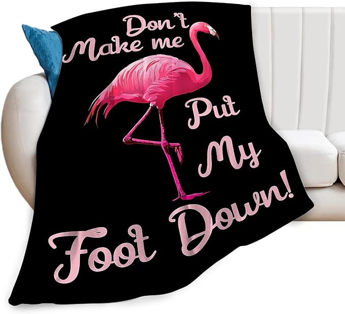 Flamingo Blanket Gifts for Girls Boys Soft Warm Plush Funny Pink Flamingo Animal Throw Blanket Flannel Fleece Fuzzy Blankets for Kids Lovers Bed Couch Living Room Decor 80"X60"
