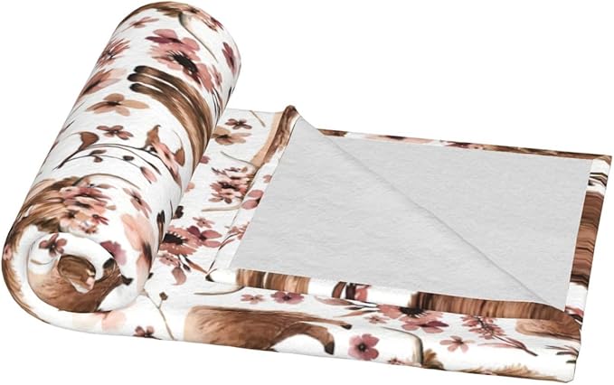 Highland Cow Blanket Super Cozy Soft Highland Cow Throw Blanket for Women Girls Warm Plush Fluffy Cow Animal Stuff Decor Lightweight Fleece Flannel Gifts Blankets for Kids Adults 50"X40"