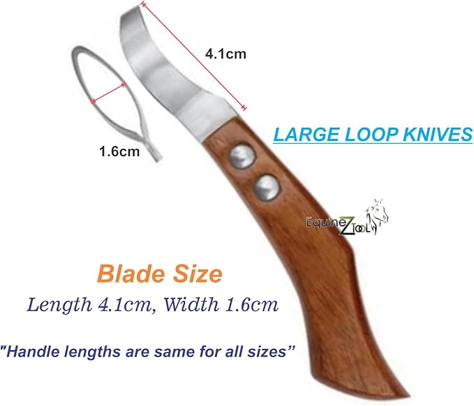 Farrier Loop Knives Hoof Knife-Premium Hoof Care Tool for Professional Farriers,Ergonomic Design for Easy Hoof Trimming, 3PC Set for Precision Hoof Grooming and Maintenance