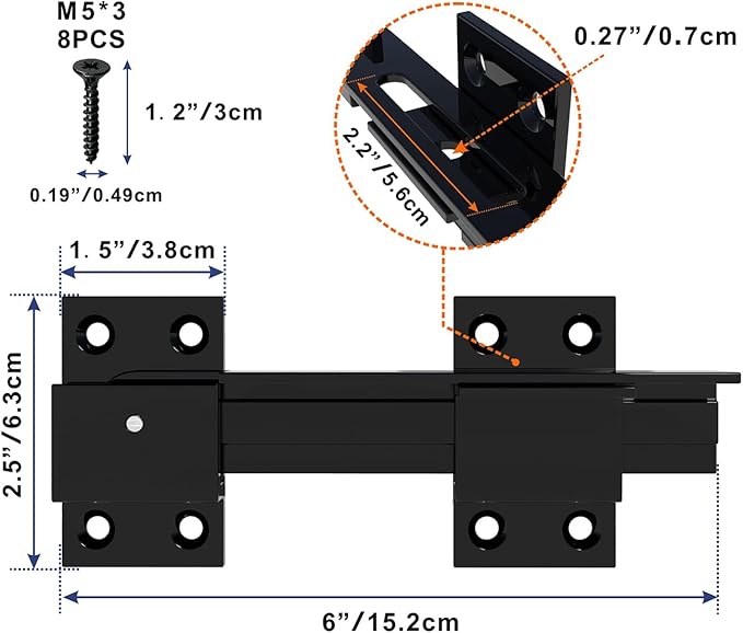 2PCS Flip Gate Latch Lock with Padlock Hole, Aluminum Alloy Adjustable Door Latch Barn Door Lock Fence Door Lock Latch for Outdoor Gate, Barn Door, Shed, Garage, Yard