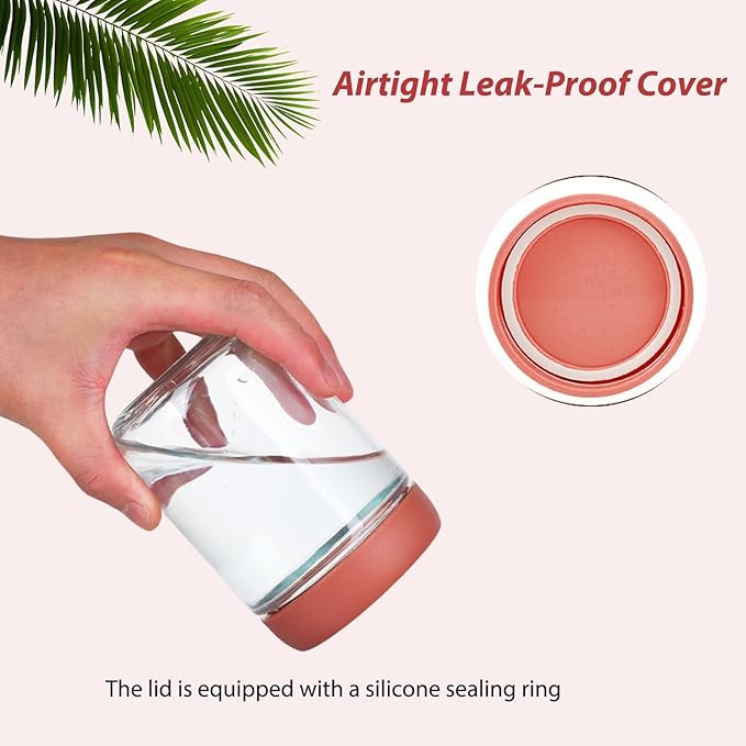 Overnight Oats Containers with Lids 16 oz Glass Jars 6 Pack Glass Mason Jars with Airtight Lids, Perfect for Oats, Yogurt, Chia Pudding