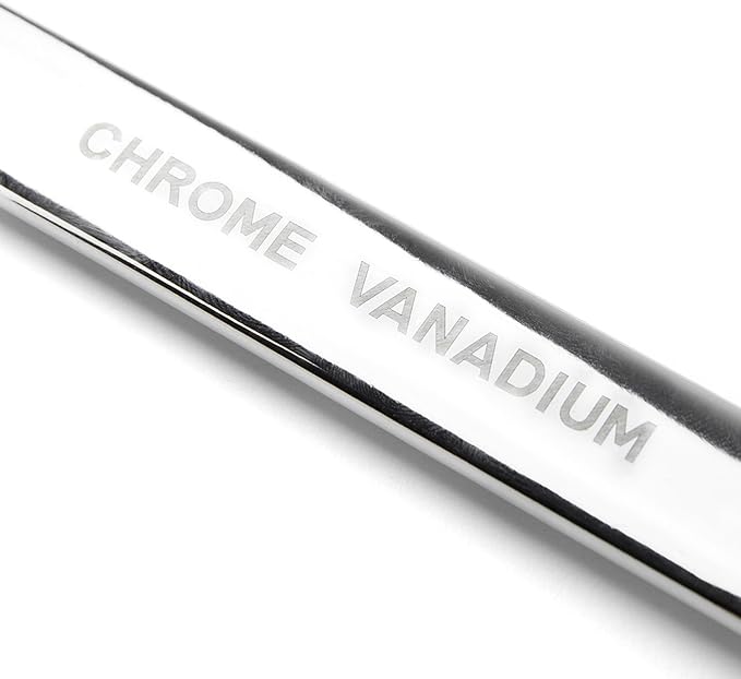 MAXPOWER 8PCS SAE Combination Wrench Set, Professional Open and Box End Spanners with Mirror Finish, Made with Forged and Heat-Treated Cr-V Steel, 12-Point Design, Size Includes 5/16in - 7/8in