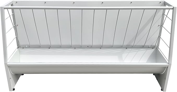 5 Ft Pasture Hay Feeder, Heavy Duty Galvanized Steel Livestock Hay Feeder, Outdoor Pasture Feeder for Sheep, Goats, Pony and Miniature Horses