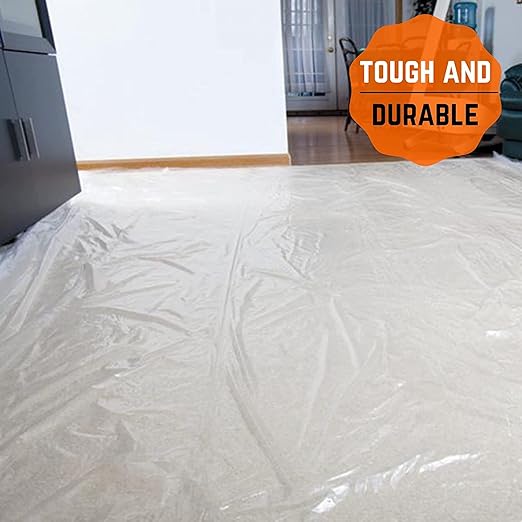 Farm Plastic Supply - Flame Retardant Plastic Sheeting - 6 Mil - (20' x 100') - Thick Plastic Sheeting, Heavy Duty Plastic Film, Drop Cloth Vapor Barrier, Construction Poly Cover Covering