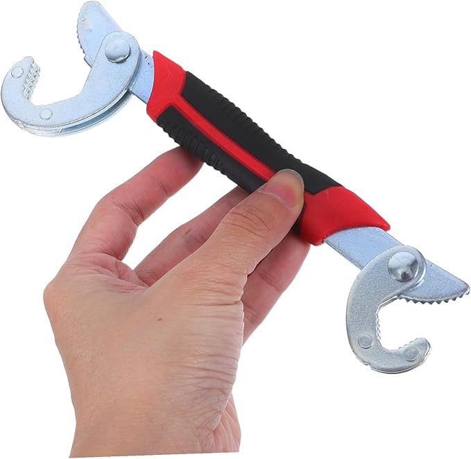 2Pcs Portable Adjustable Multifunction Hand Tool Compact Pipe Spanner Wrench Ergonomic Grip Lightweight for Water Pipe Maintenance and Repair Tasks