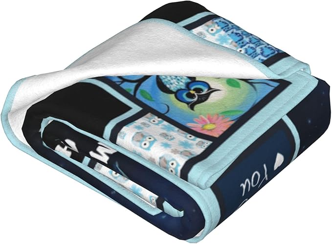 Owl Blanket Owl Throw Blanket Soft Fleece Flannel Bedding Owls Gifts for Boys Women Girls Lovers Adults Stuff Plush for Couch Sofa Bed Room Decor 60"X80"