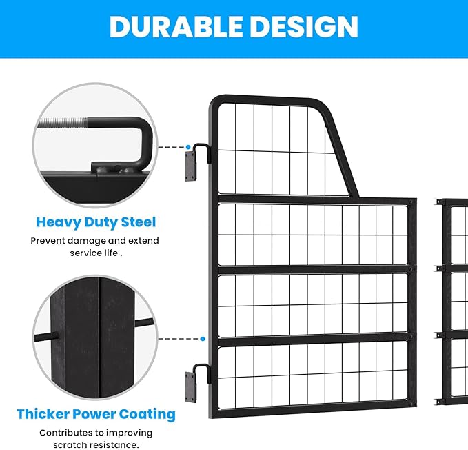 48" W×32" H Stall Guards for Horses, Horse Stall Gates, Heavy Duty Steel Yoke Design Fits Standard Barn Doorways