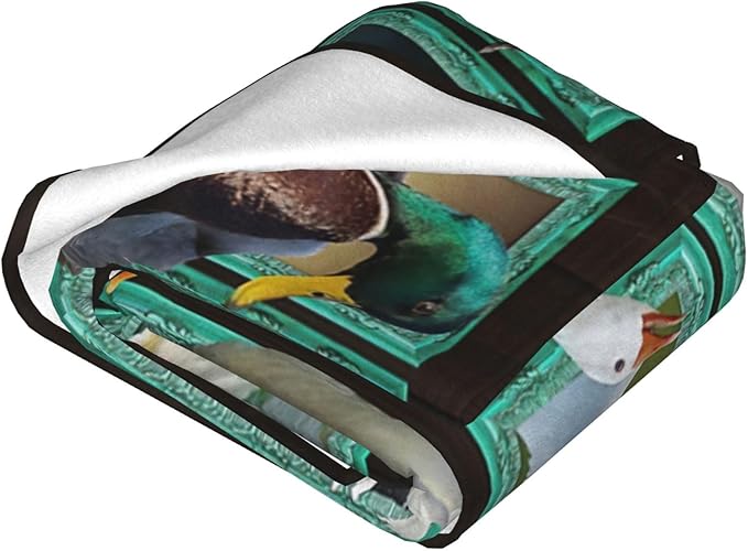 Duck Decor Throw Blanket - Super Warm Soft Plush Lightweight Fleece Flannel Goose Blanket Gifts for Girls & Boys, Kids to Adults - Winter Couch Bedding 60"X80"
