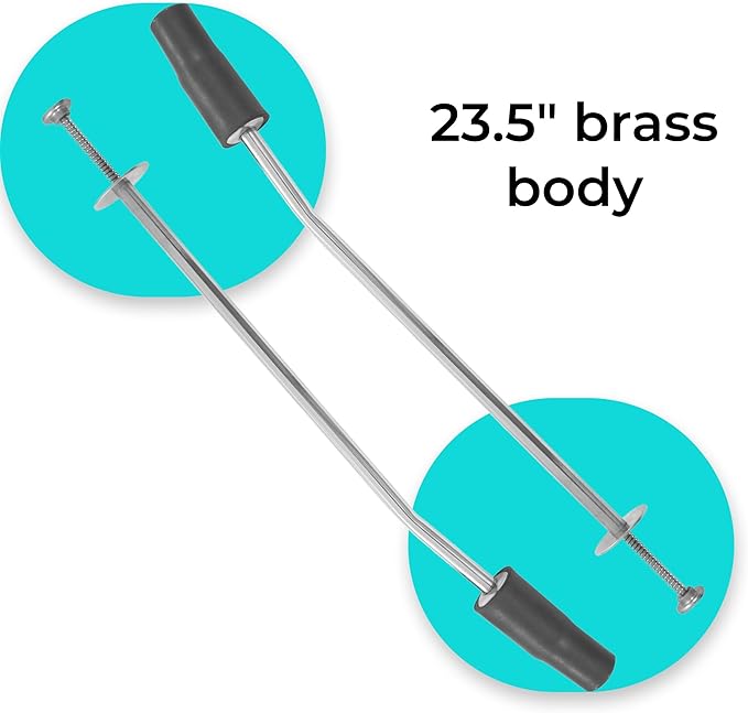 23.5" Rubber Head Balling Gun Spring Clip with 4" Rubber Head – Durable Veterinary Tool for Efficient Medication Delivery in Large Animals, Livestock Care, and Cattle Treatment