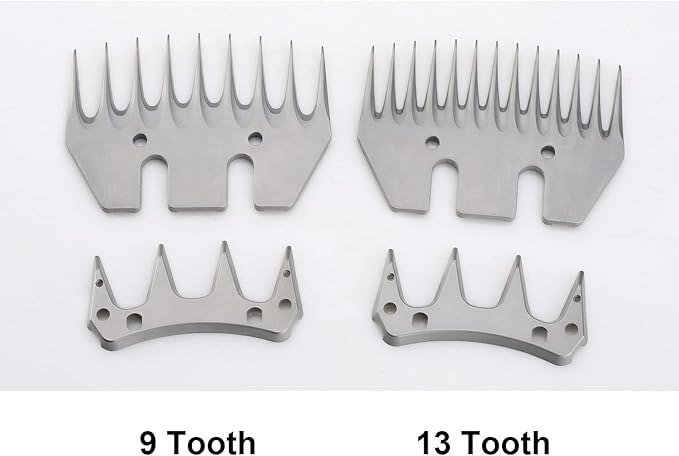 13 Tooth Sheep Shears Replacement Blades PRO Universal Blade for All Major Brands Oster GDJOB TAKEKIT BEETRO Dragro Lister Heiniger Sheep Clippers for Sheep Alpacas Goats (13 Tooth Silver)