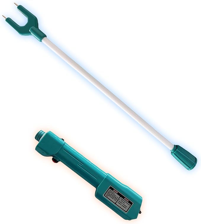 Cattle Prod Waterproof Cattle Prod Stick with LED Light, Rechargeable Electric Livestock Prod