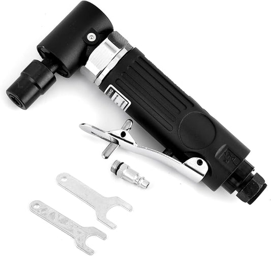Right Angle Air Die Grinder 1/4" 20,000 RPM, 90° Pneumatic Tool for Metal Polishing - Professional for Woodworking & Automotive Repair, Compact & Lightweight