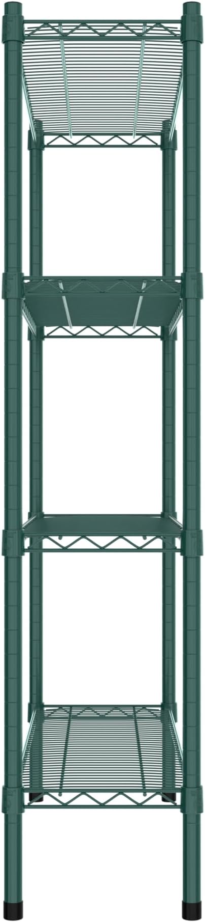 Commercial NSF Listed Green Epoxy Stationary Wire Shelving Kit 12" x 36" x 54", with 4 Shelves Perfect for Warehouse, Walk-in Refrigerator, Freezer, Grocery Store, Restaurant, Dishroom