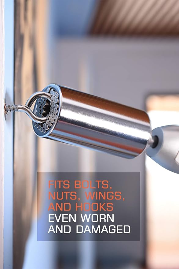 Universal Socket,Self-adjusting Socket Fits Standard 7/16'' - 1-1/4'' Metric 11mm-32mm, Adapter Socket for Wrench Ratchet&Power Drill, Tools Gifts for Men Him Husband Dad Father DIY Handyman Women