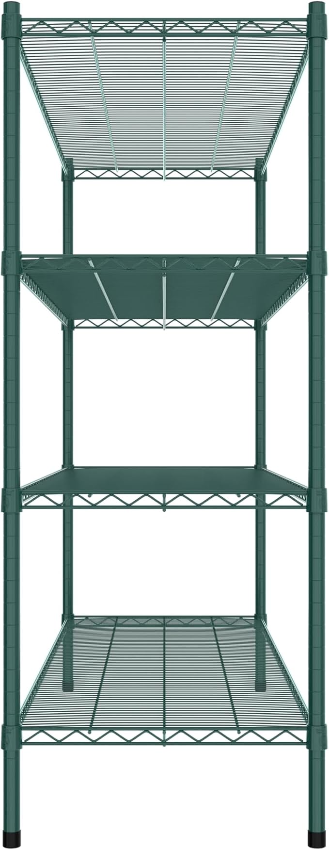 Commercial NSF Listed Green Epoxy Stationary Wire Shelving Kit 21" x 60" x 54", with 4 Shelves Perfect for Warehouse, Walk-in Refrigerator, Freezer, Grocery Store, Restaurant, Dishroom