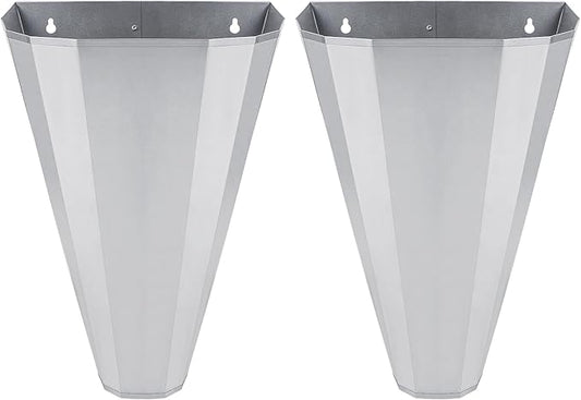 Medium Size Chicken Cone, for Large Layers, Broilers, Roasters, Turkeys Up to 8 Pounds, Flat-Back Poultry Killing Cone, Easy to Clean(2 Pack)