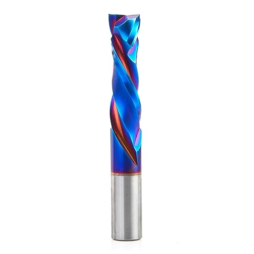 Amana Tool 46195-K CNC SC Spektra Extreme Tool Life Coated Compression Spiral 1/2 D x 1-3/4 CH x 1/2mm SHK x 3-1/2 Inch Long 2 Flute Router Bit