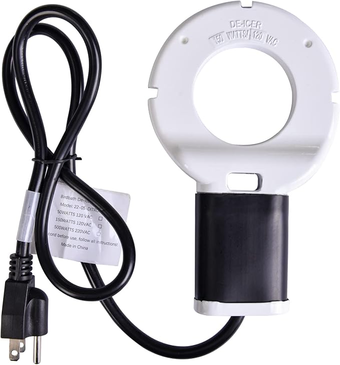 500W Chicken Waterer Heater, Aluminum Utility De-Icer for Farm & Livestock, Non-Conductive and Anti-Rust Heated Chicken Waterer, Bird Bath Heater Livestock Water Heater for Multiple Using