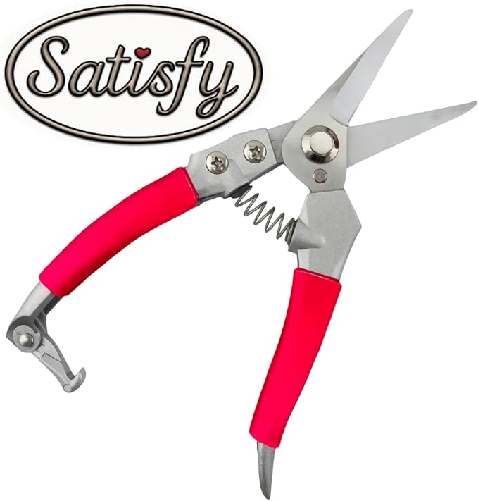 Goat Hoof Trimmers and Farrier Shears – Versatile Hoof, Wire, and Pipe Cutting Tool for Livestock – Silver (Silver-Red 2pack)