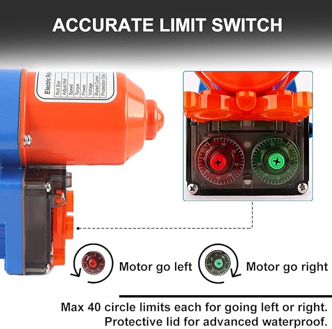 UYGALAXY 100W Greenhouse Film Roll Up Side Motor + Precise Bearing Climber for Greenhouse Ventilation, 24V Automatic Venting